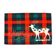 Christmas placemats buffalo plaid heat-resistant 4-pack