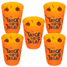 Halloween plastic cups reusable decoration 5 pcs