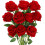 10 rose nere realistiche in seta con stelo 1