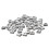 Silver Square Rhinestone Spacer Beads 50 pcs 1