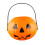 Halloween Pumpkin Candy Bucket with Handle Orange Reusable 1