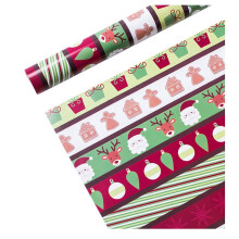Christmas wrapping paper single-sided Santa pattern 75cm x