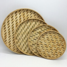 Bamboo Basket Tray Holder Natural Handmade 13-30cm