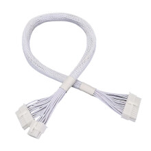 18 + 10Pin Naar 24Pin Modulaire Kabel-Wit Een net aan het weven