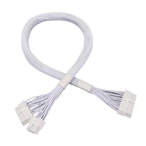 Cordon d'alimentation modulaire robuste,-Blanc Tissant un filet