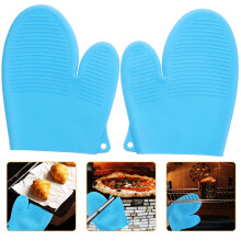Guantes de silicona para horno resistentes al calor - 20,5 x 16,5 cm