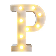 LED lampa s písmenami abecedy – osvetlené dekoratívne svetlo