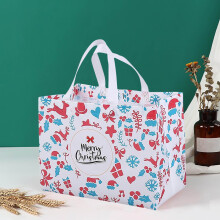 Keeplus Christmas gift bags reusable non-woven 12.8x9.8x6.7