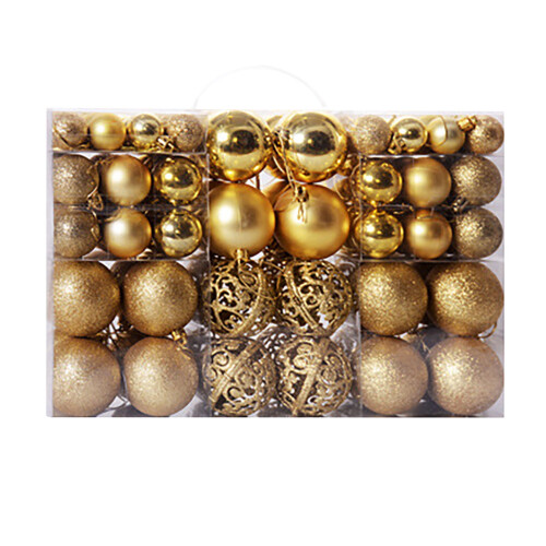 Staron Gold Christmas Ornaments Shatterproof 100Pcs