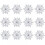 White Snowflake Ornaments Plastic Glitter 12 pcs 1