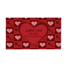 Herzförmige Fußmatte zum Valentinstag