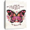 Toile murale papillon avec citation inspirante 1