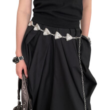 Waist Belt Hot Girl Stylish Metallic Belly Dance-Silver