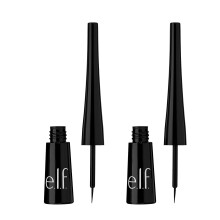 e.l.f. Expert Liquid Liner, High-Pigmented, Extra-Fine Liquid Eyeliner For Precise Definition, Long-Lasting, Black, 0.14 oz, 2 count(Pack of 1)