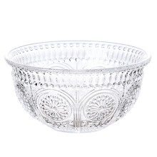 Klare, geprägte Glassalatschüssel, 12,7 cm