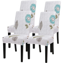 Set van 4 elastische stoelhoezen voor de eetkamer