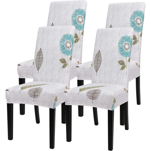 Set van 4 elastische stoelhoezen voor de eetkamer