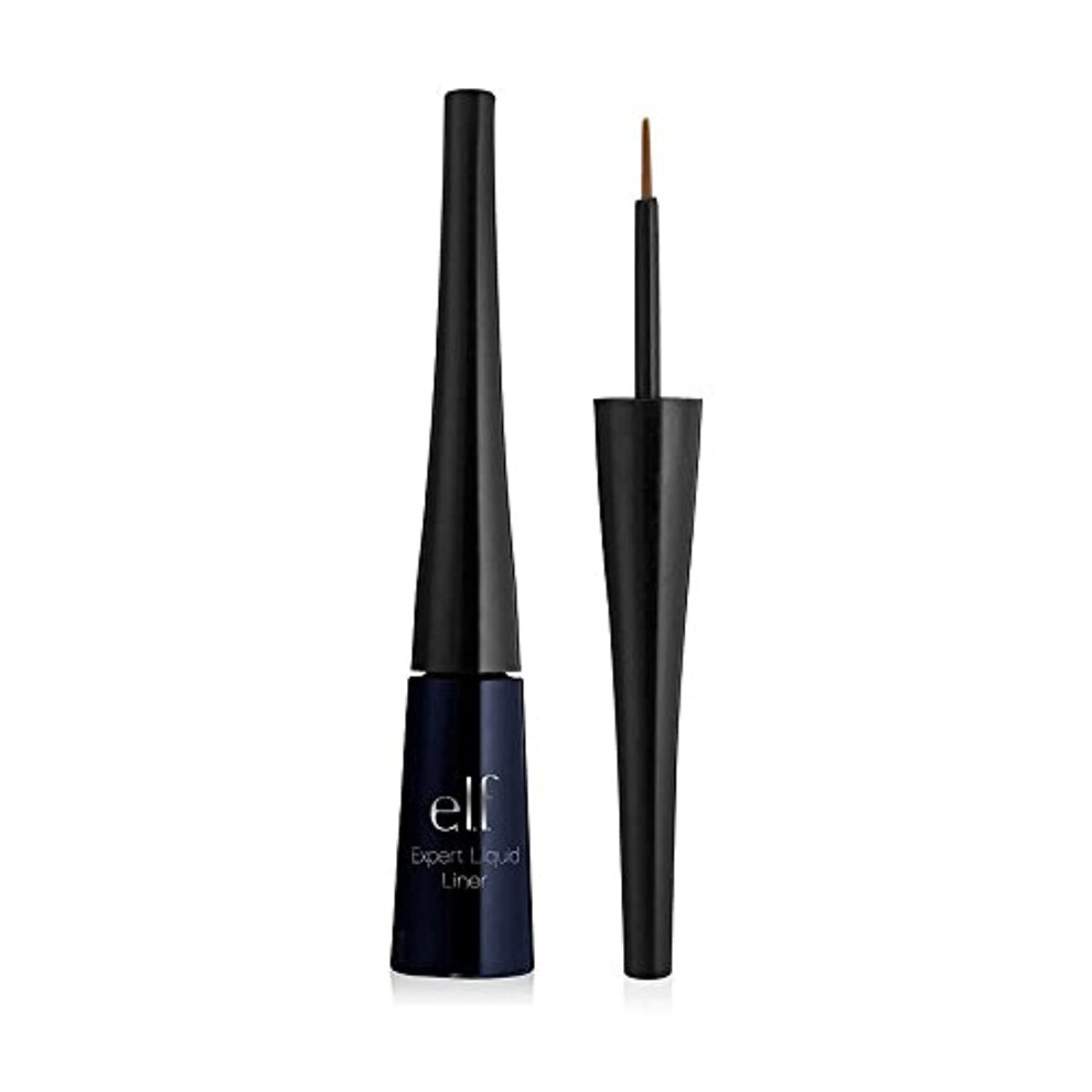 E.l.f. Liquid Eyeliner, High-Pigment Liquid Eyeliner With Extra-Fine Brush Tip, Easy Glide Smudge-Proof Formula, Midnight Not,Specified
