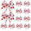 Red and White Christmas Bows 12 pcs 6 inch 1
