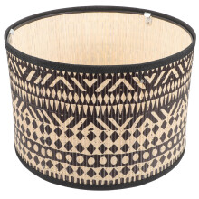 Abat-jour en forme de tambour en bambou 30 x 30 x 20 cm