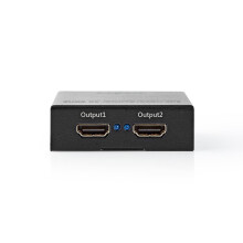 HDMI Splitter | 2-Port Anschluss/e | HDMI Eingang | 2x HDMI Ausgang | 4K@60Hz | 18 Gbps | Metall | Anthrazit