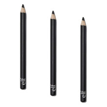 e.l.f. Satin Eyeliner Pencil with BuiltIn Sharpener, Black, 0.03 Oz (Pack of 3)