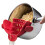 Silicone kitchen strainer clip-on for pots and pans red 1