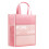 Canvas Book Carrying Bag With Handle Multi Compartments-Pink 1