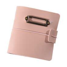 Leren snapshots-plakboek met PVC-pagina en PU voor op reis-Roze