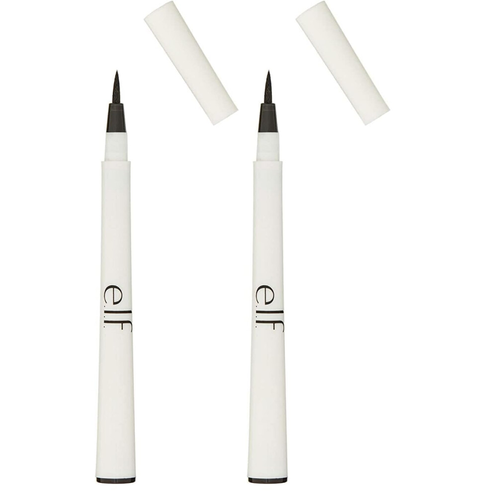 E.l.f. Black Eyeliner Pen With Felttip Applicator, 0.05 Fl Oz (Pack Of 2)