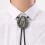 Trendy Adjustable Wolf Head Pendant Necklace Nylon-ancient tin 1