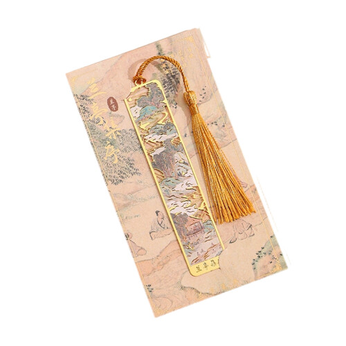 Metal Bookmarks with Pendant Replacement, Handmade Carving-4