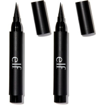 e.l.f. Intense Ink Eyeliner, Enhances The Lash Line With Rich & Long-Lasting Color, Tip For Precise Application- Blackest Black (Pack of 2)