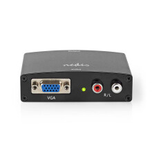 HDMI Konverter | VGA Buchse / 2x RCA Buchse | HDMI Ausgang | Einweg | 1080p | 1.65 Gbps | Aluminium | Anthrazit