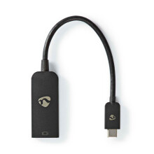 USB-C Adapter | USB 3.2 Gen 1 | USB-C Stecker | DisplayPort Buchse | 8K@60Hz | 0,20 m | Rund | Vernickelt | PVC | Schwarz | Box