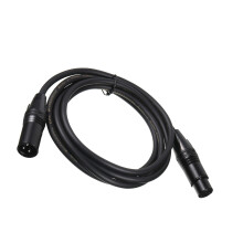 3-pins man-vrouw microfoon-luidsprekerkabel-Zwart 3 meter