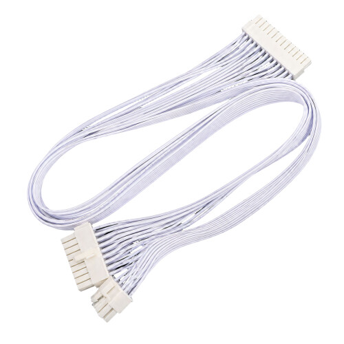 Câble d'alimentation 18 + 10 broches à 24-Fil plat blanc
