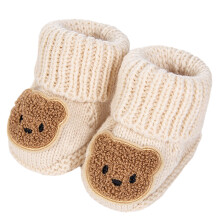 Zachte beer gebreide sokken met niet-slip alleen zachte-Beige