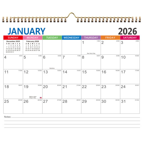 Stylish 2026 Wall Hanging Calendar Decors with Thick-Simple