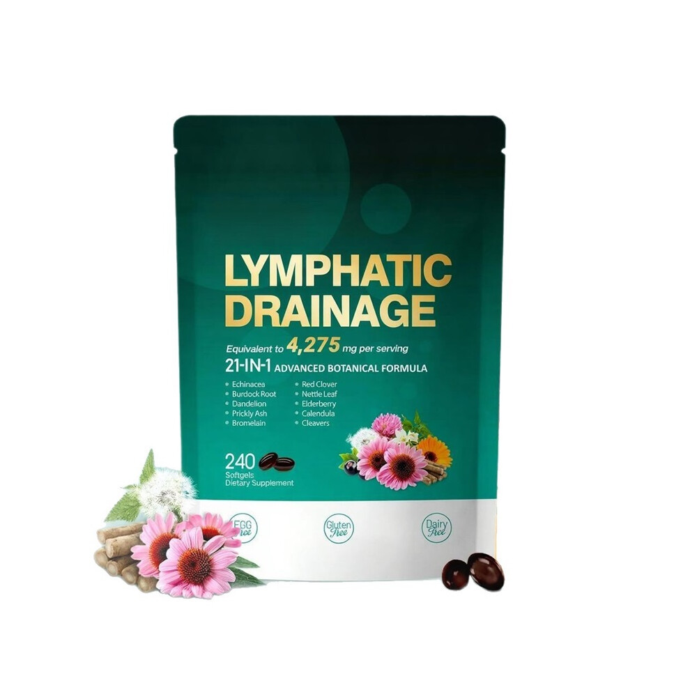 LLymphatic Drainage Supplement |240 Softgels | Immune & Lymph Support, Gluten-Free, Dairy-Free