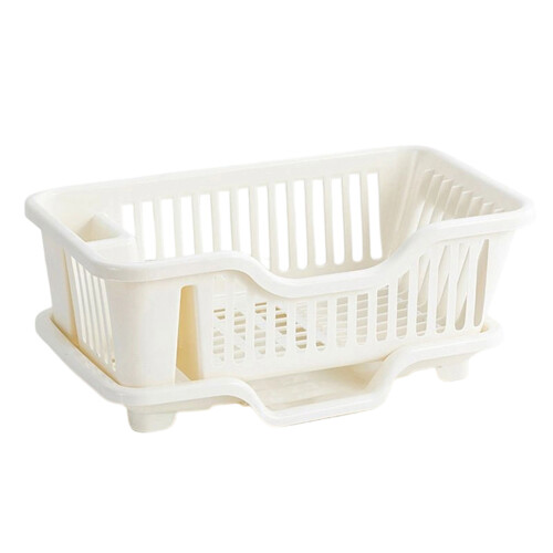 High Capacity Bowls Drain Basket Foldable & Space Saving-White