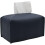 Rectangular PU Leather Tissue Box Cover Navy Blue 1