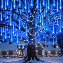 Projecteur lumineux à 8 tubes effet météore, étanche IP65, 30 cm ou 50 cm