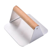 Presse à hamburgers en acier inoxydable, carré de 14 cm (5,5 pouces).