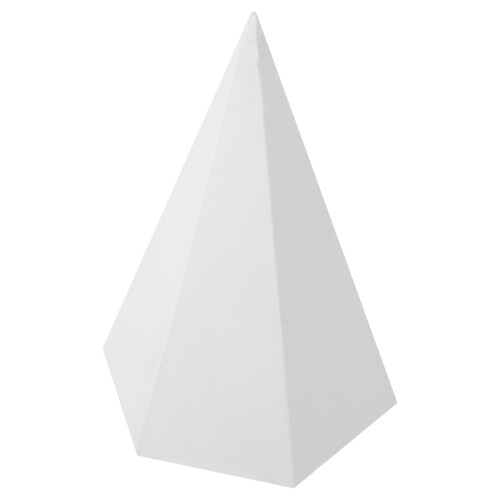 Model de schiță geometrică din gips alb, 22,5 cm