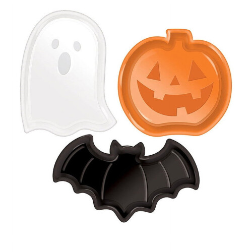 Halloween serveringsfatset – Pumpa spöke fladdermus plast