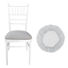 Housse de chaise ronde extensible pour sièges de 43 à 51 cm (17 à 20 pouces), en polyester