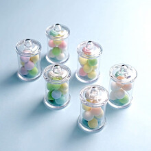 Mini barattoli trasparenti per caramelle con coperchio, 8,9 cm, 12 pezzi