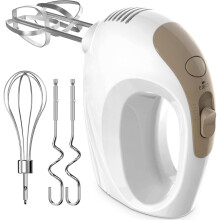 Batteur à main 5 vitesses avec fonction turbo et acier inoxydable