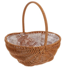 Wicker Picnic Basket Brown 29 x 28.5 x 24 cm